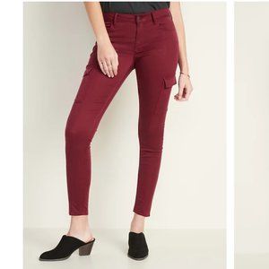 Mid-Rise Skinny Cargo Pants